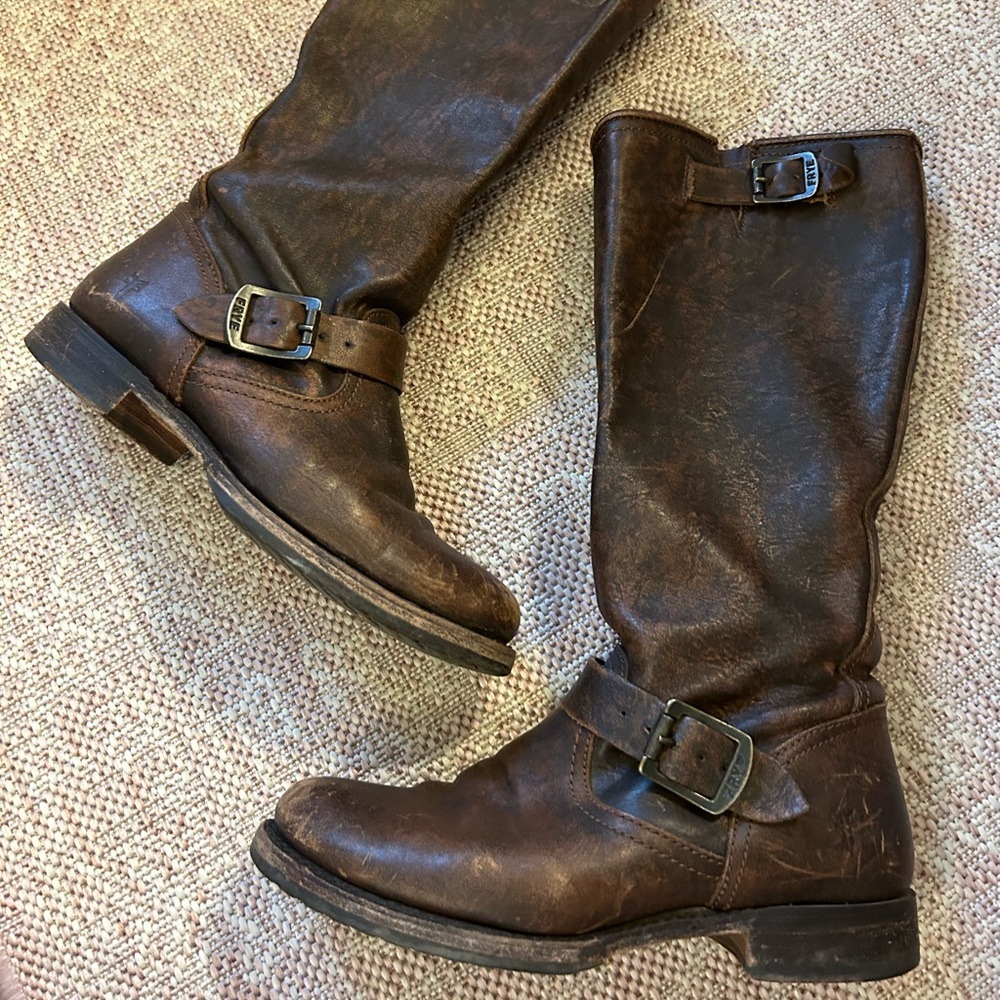 vintage frye motorcycle boots